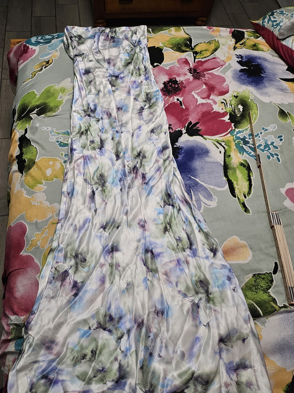 Bec + Bridge Moondance Strapless Dress in Watercolour Floral